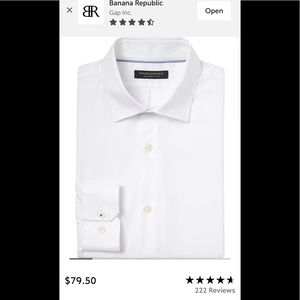 Banana Repulic men’s slim fit white dress shirt
